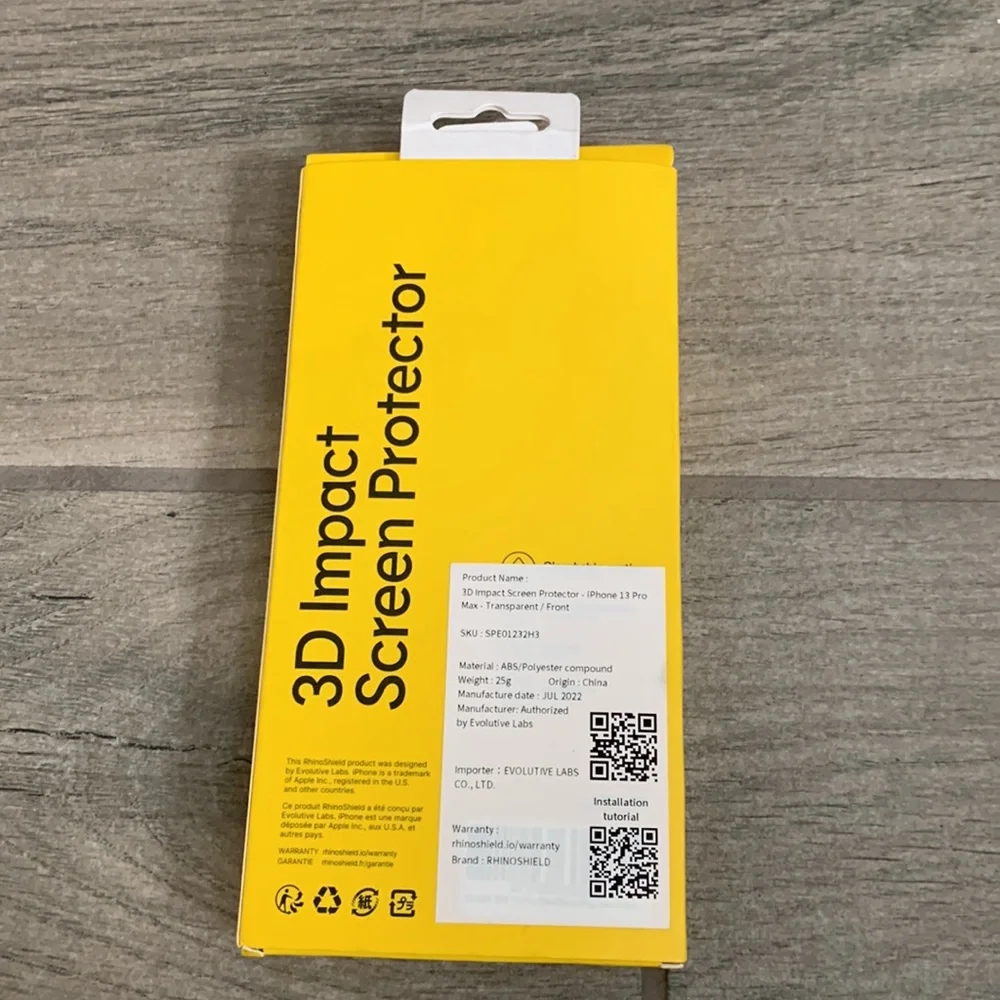 Rhinoshield 3D impact screen protector for iPhone 13 pro max